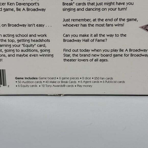 Be A Broadway Star! Board Game Ages 8+ 2-6 Players Family Fun Board Game CIB - Picture 6 of 7